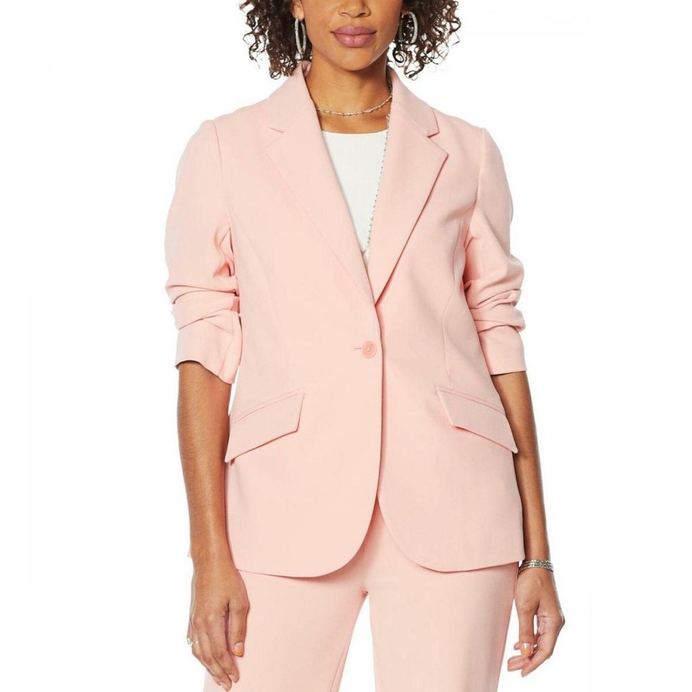 NWT DG2 Stretch Crepe Blazer 3X Blush Pink